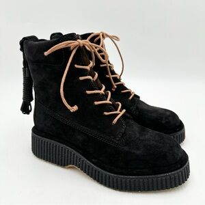 Rag & Bone Sloane Suede Lace-Up Boot in Black